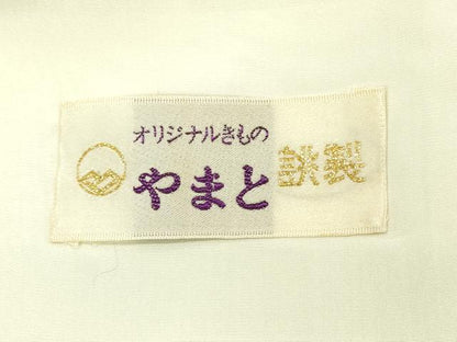 平和屋着物■上質な色無地　舞花地紋　夏虫色　やまと誂製　正絹　逸品　未使用　DABL0074qp
