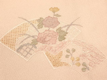 平和屋着物■中国三大刺繍　スワトウ刺繍　汕頭刺繍　総刺繍　訪問着　地紙草花文　正絹　逸品　DABL0081qp