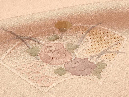 平和屋着物■中国三大刺繍　スワトウ刺繍　汕頭刺繍　総刺繍　訪問着　地紙草花文　正絹　逸品　DABL0081qp