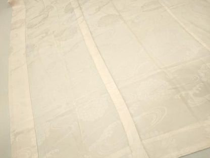 平和屋着物■長襦袢　無双仕立て　立波花地紋　正絹　逸品　DABL0084qp