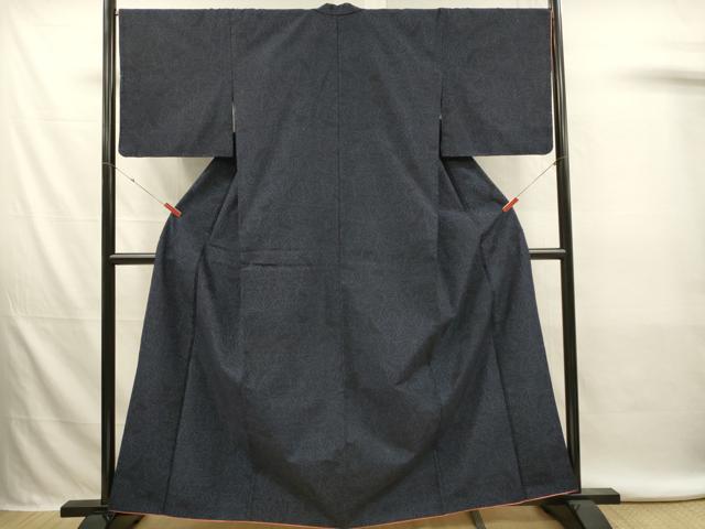 平和屋着物■結城紬　葉尽くし　正絹　逸品　DABL0096qp