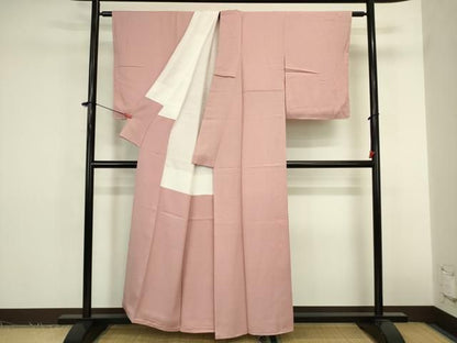 平和屋着物■上質な色無地　作家物　本草木染　霞地紋　虹色　正絹　逸品　DABL0526ya