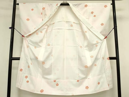 平和屋着物■長襦袢　無双仕立て　舞桜　鹿の子　暈し染め　半衿刺繍　洗える着物　DABL0528ya