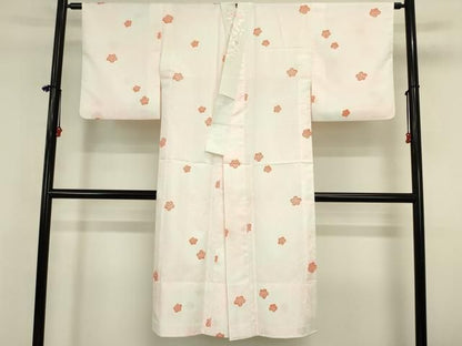 平和屋着物■長襦袢　無双仕立て　舞桜　鹿の子　暈し染め　半衿刺繍　洗える着物　DABL0528ya