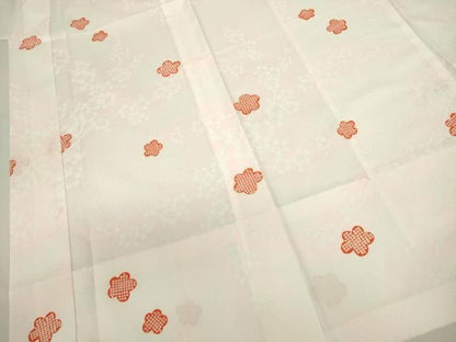 平和屋着物■長襦袢　無双仕立て　舞桜　鹿の子　暈し染め　半衿刺繍　洗える着物　DABL0528ya