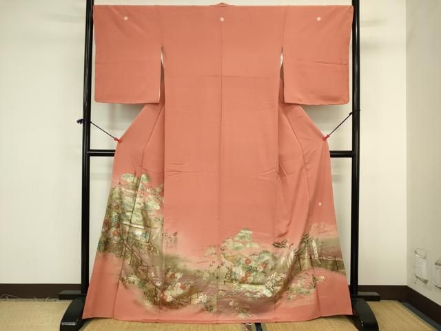 平和屋着物■豪華色留袖　泰常　風景花文　暈し染め　金彩　正絹　逸品　DABL0531ya