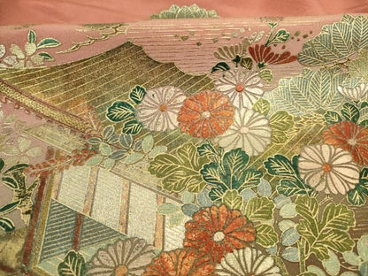 平和屋着物■豪華色留袖　泰常　風景花文　暈し染め　金彩　正絹　逸品　DABL0531ya