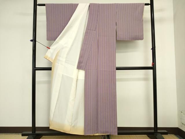 平和屋着物■上質な小紋　間道　正絹　逸品　DABL0535ya
