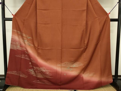 平和屋着物■訪問着　花舟文　暈し染め　金彩　まるやま扱い　正絹　逸品　DABL0539ya