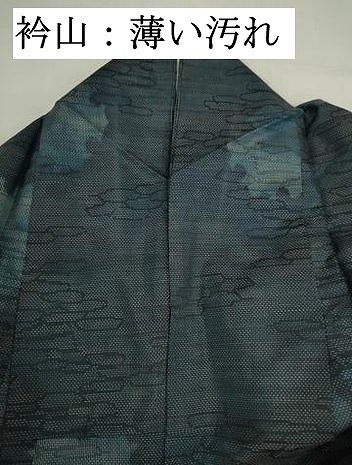 平和屋着物■本場大島紬　7マルキ　雪輪霞文　反端付き　正絹　逸品　DABL0553ya