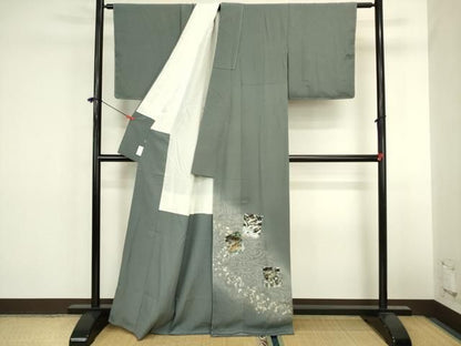 平和屋着物■豪華色留袖　作家物　色紙飛鶴松文　暈し染め　金銀彩　正絹　逸品　DABL0555ya