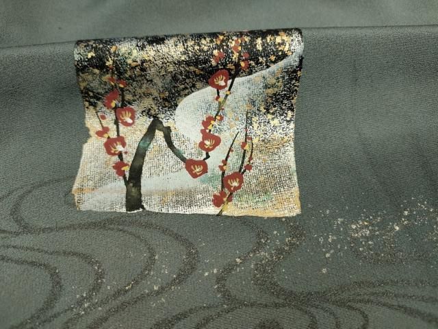 平和屋着物■豪華色留袖　作家物　色紙飛鶴松文　暈し染め　金銀彩　正絹　逸品　DABL0555ya