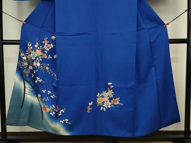 平和屋着物■訪問着　草花文　橘　暈し染め　金彩　正絹　逸品　DABL0556ya