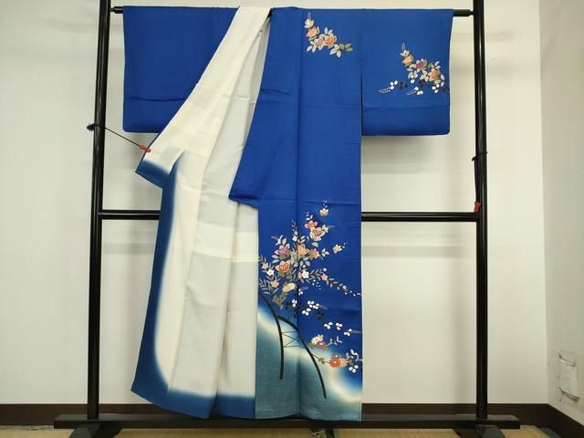 平和屋着物■訪問着　草花文　橘　暈し染め　金彩　正絹　逸品　DABL0556ya