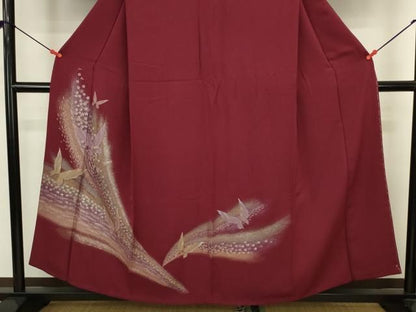 平和屋着物■訪問着　舞蝶花文　鈴乃屋扱い　正絹　逸品　DABL0560ya