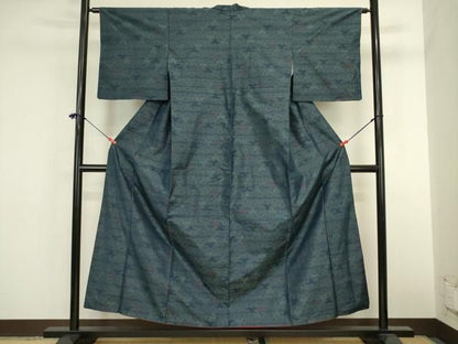 平和屋着物■本場大島紬　毘沙門亀甲　正絹　逸品　DABL0565ya