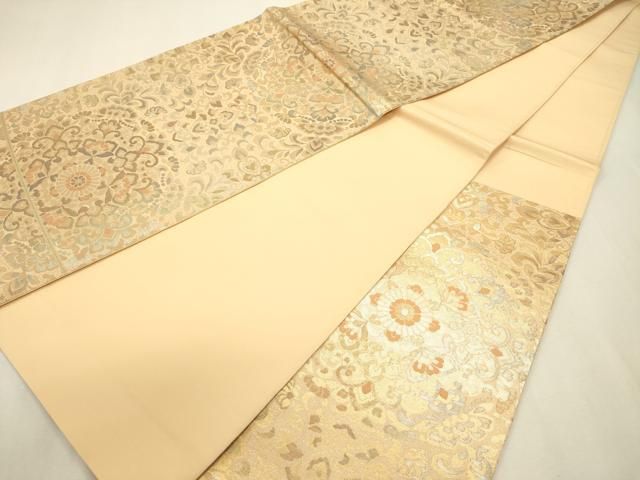 平和屋着物◎六通柄袋帯　正倉院更紗花文　金糸　正絹　逸品　DABL0621ya