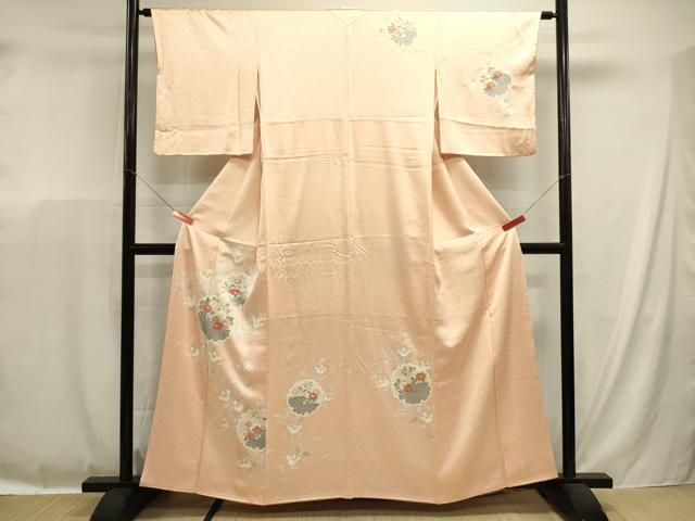 平和屋着物■訪問着　雪輪花文　金彩　西武百貨店扱い　正絹　逸品　DABL0637ya