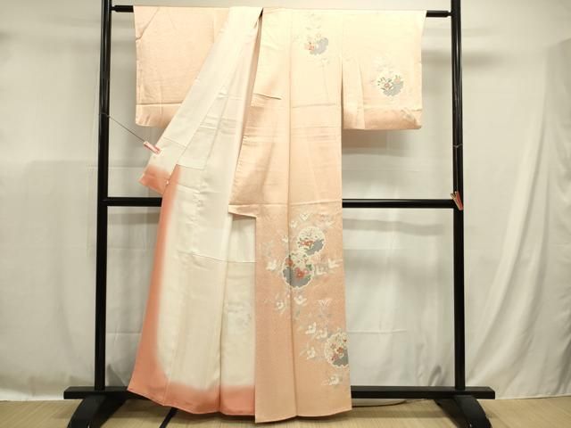 平和屋着物■訪問着　雪輪花文　金彩　西武百貨店扱い　正絹　逸品　DABL0637ya