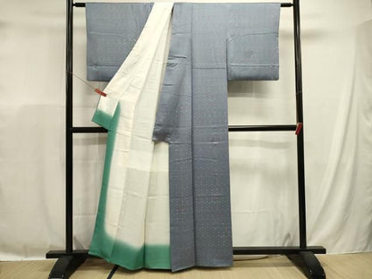 平和屋着物■上質な小紋　小花尽くし　正絹　逸品　DABL0639ya