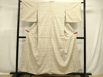 平和屋着物■上質なお召　幾何学文　正絹　逸品　DABL0648ya