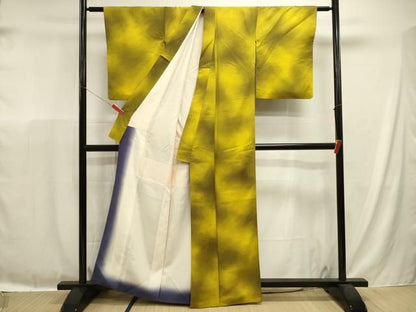 平和屋着物■上質な小紋　地紋起こし　霞文　暈し染め　正絹　逸品　DABL0654ya