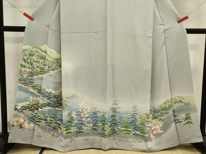 平和屋着物■豪華色留袖　風景花松文　枝梅　暈し染め　正絹　逸品　DABL0657ya