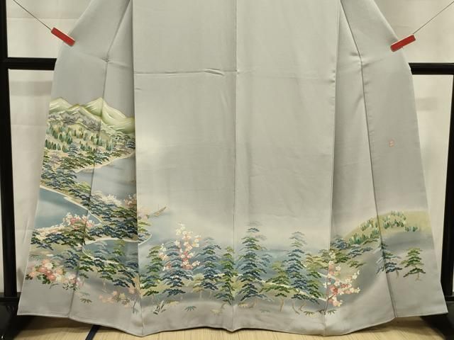 平和屋着物■豪華色留袖　風景花松文　枝梅　暈し染め　正絹　逸品　DABL0657ya