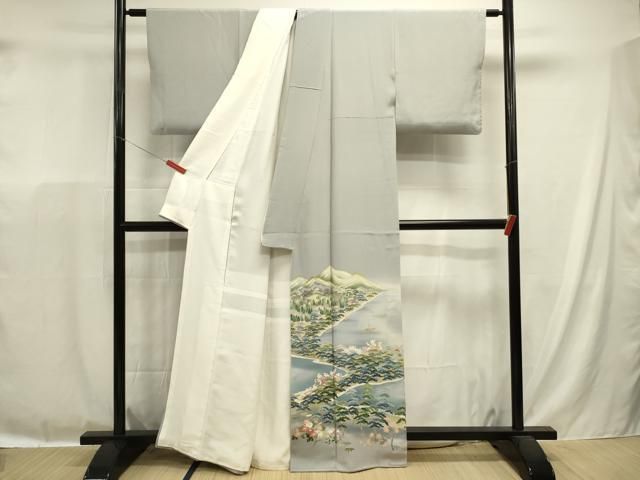 平和屋着物■豪華色留袖　風景花松文　枝梅　暈し染め　正絹　逸品　DABL0657ya