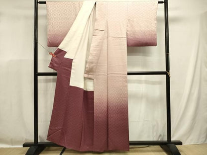 平和屋着物■訪問着　霞文　暈し染め　鈴乃屋扱い　正絹　逸品　DABL0659ya