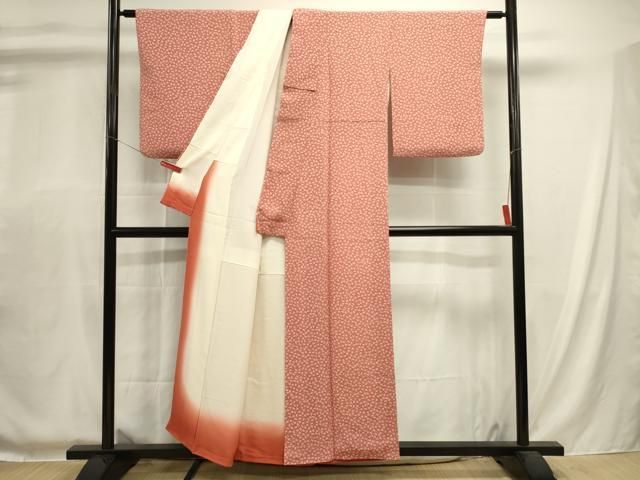 平和屋着物■江戸小紋　銀杏尽くし　鬼しぼ縮緬　正絹　逸品　DABL0673ya