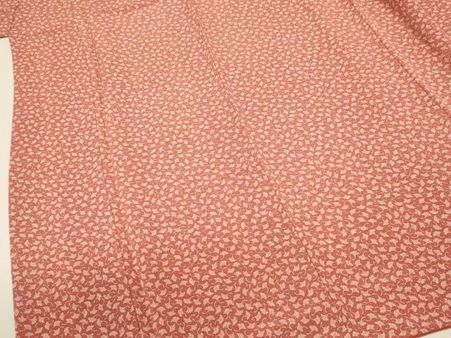 平和屋着物■江戸小紋　銀杏尽くし　鬼しぼ縮緬　正絹　逸品　DABL0673ya