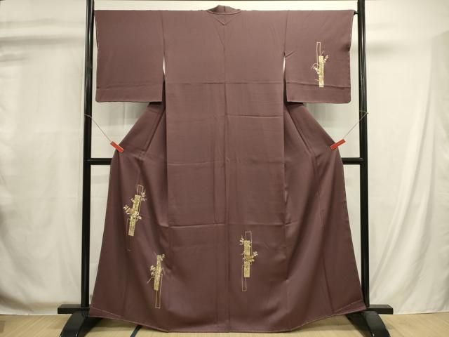 平和屋着物■訪問着　竹屋町刺繍　短冊花文　金彩　正絹　逸品　未使用　DABL0684ya