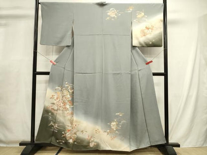 平和屋着物■訪問着　源氏車花文　暈し染め　金彩　正絹　逸品　DABL0695ya