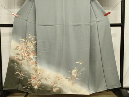 平和屋着物■訪問着　源氏車花文　暈し染め　金彩　正絹　逸品　DABL0695ya