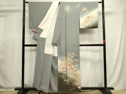 平和屋着物■訪問着　源氏車花文　暈し染め　金彩　正絹　逸品　DABL0695ya