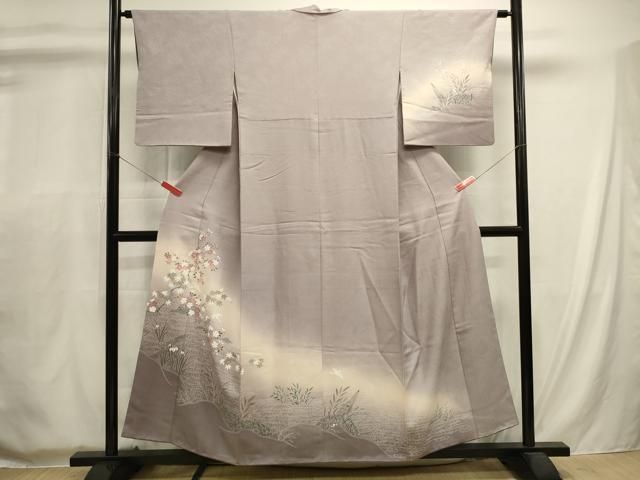 平和屋着物■訪問着　流水花鳥文　暈し染め　金彩　高島屋扱い　正絹　逸品　DABL0698ya