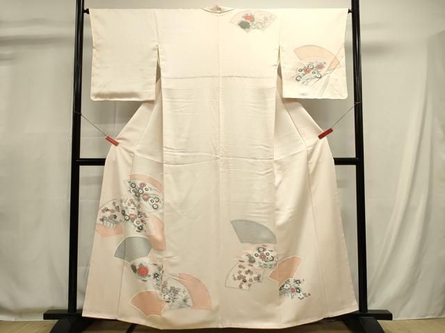 平和屋着物■訪問着　刺繍　地紙花文　鹿の子　正絹　逸品　未使用　DABL0703ya