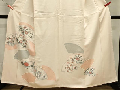 平和屋着物■訪問着　刺繍　地紙花文　鹿の子　正絹　逸品　未使用　DABL0703ya