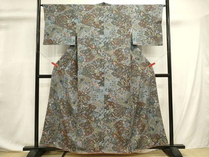 平和屋着物■上質な小紋　辻が花　正絹　逸品　DABL0704ya