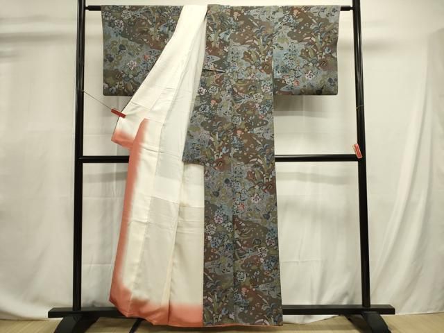 平和屋着物■上質な小紋　辻が花　正絹　逸品　DABL0704ya