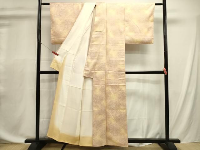 平和屋着物■上質な小紋　芝草文　暈し染め　正絹　逸品　DABL0705ya