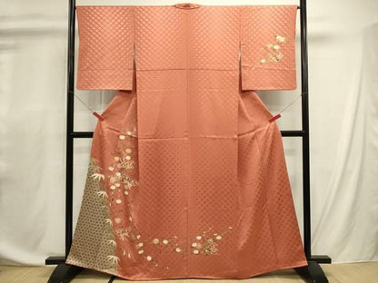 平和屋着物■訪問着　花蝶文　金彩　正絹　逸品　DABL0712ya