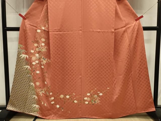 平和屋着物■訪問着　花蝶文　金彩　正絹　逸品　DABL0712ya