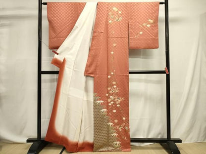 平和屋着物■訪問着　花蝶文　金彩　正絹　逸品　DABL0712ya