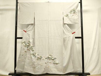 平和屋着物■訪問着　花松文　金彩　正絹　逸品　未使用　DABL0715ya
