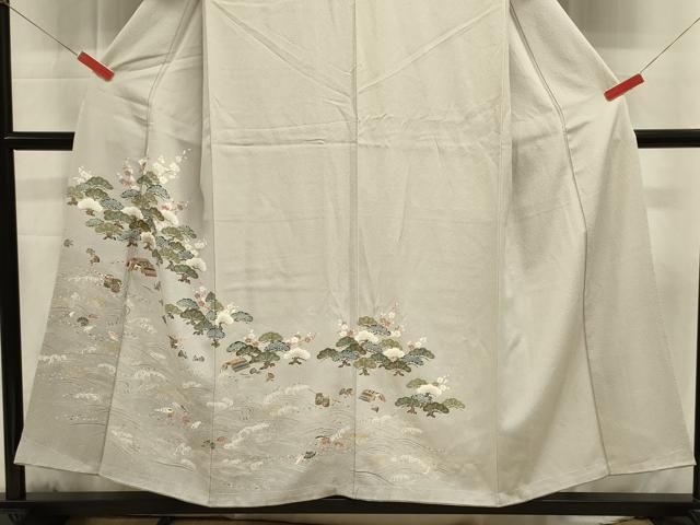 平和屋着物■訪問着　花松文　金彩　正絹　逸品　未使用　DABL0715ya