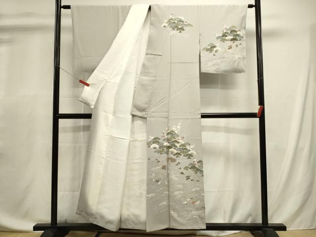 平和屋着物■訪問着　花松文　金彩　正絹　逸品　未使用　DABL0715ya