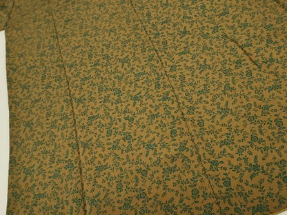 平和屋着物■上質な小紋　花唐草文　鬼しぼ縮緬　正絹　逸品　DABL0716ya