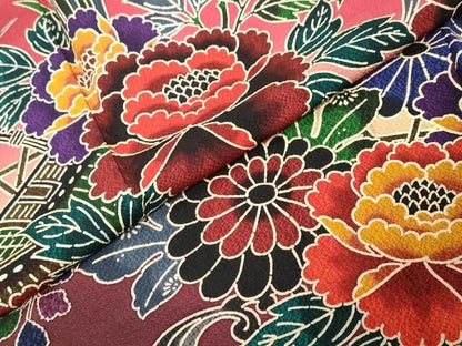 平和屋着物●豪華振袖　紅型　流水花鳥文　暈し染め　やまと誂製　正絹　逸品　DABL1001ud